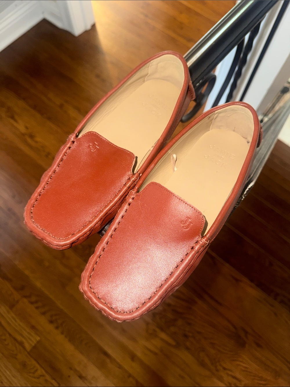 Janie and Jack Brown Boys Leather Driving Loafers